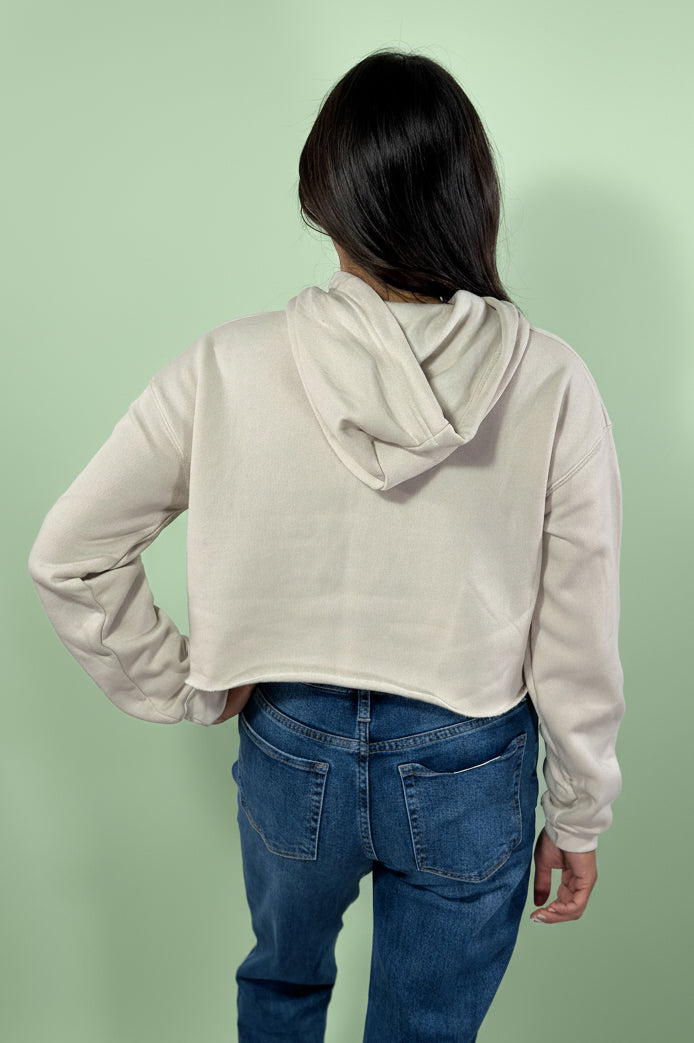 Summer Girl Graphic Cropped Hoodie