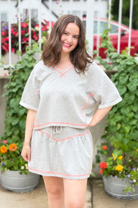 Soft Knit Skort - Heather Grey
