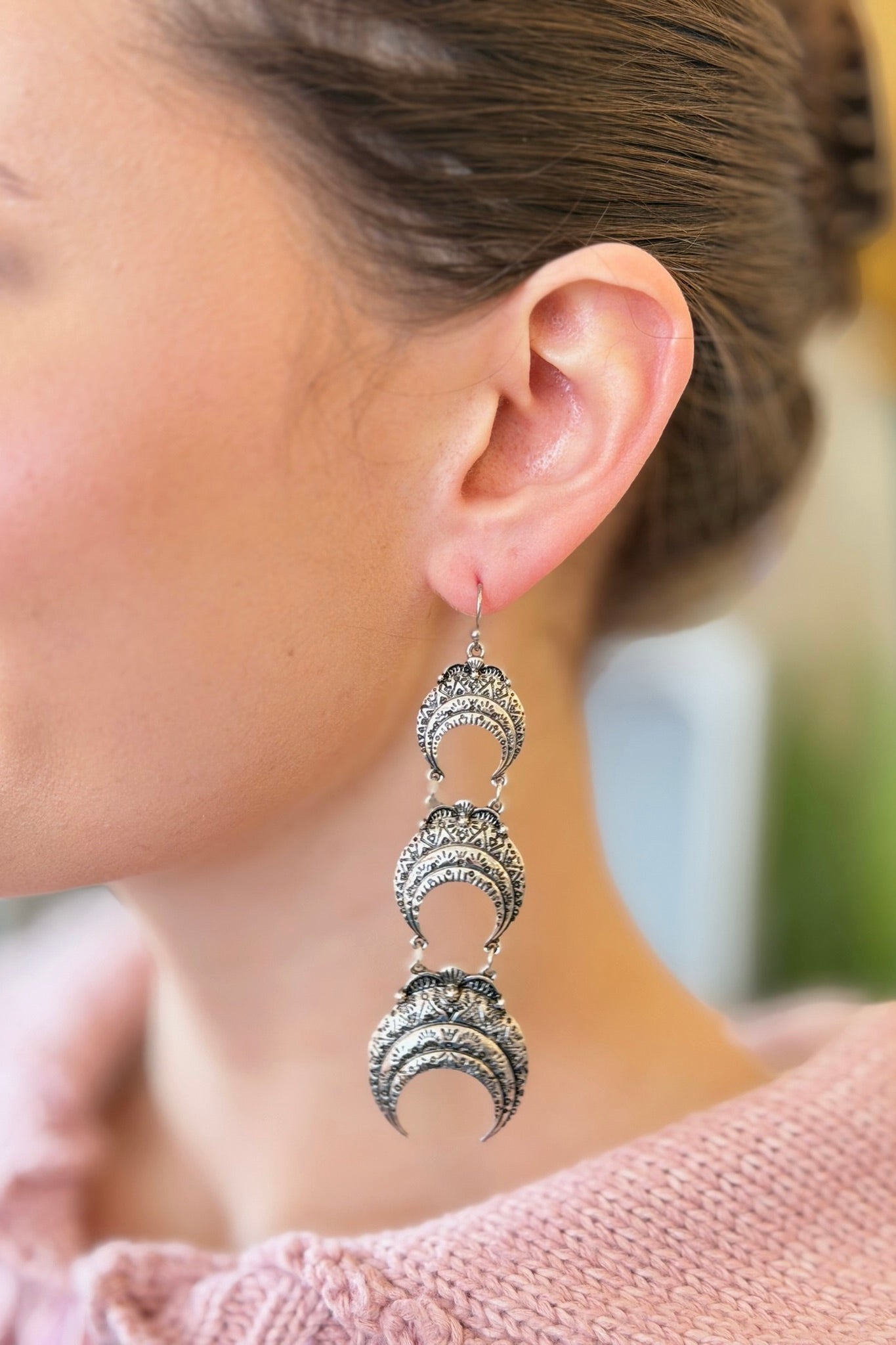 Textured Western Dangle Earrings