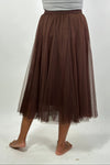 Mesh Tulle A-Line Skirt - Dark Coffee