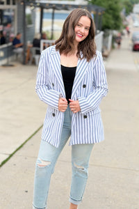 Arlah Striped Oversized Blazer