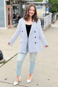 Arlah Striped Oversized Blazer