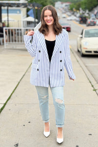 Arlah Striped Oversized Blazer