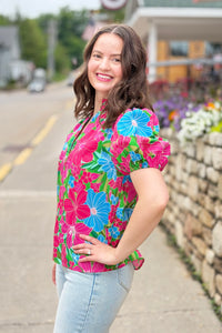 Josy Puff Sleeve Top Mervy Floral