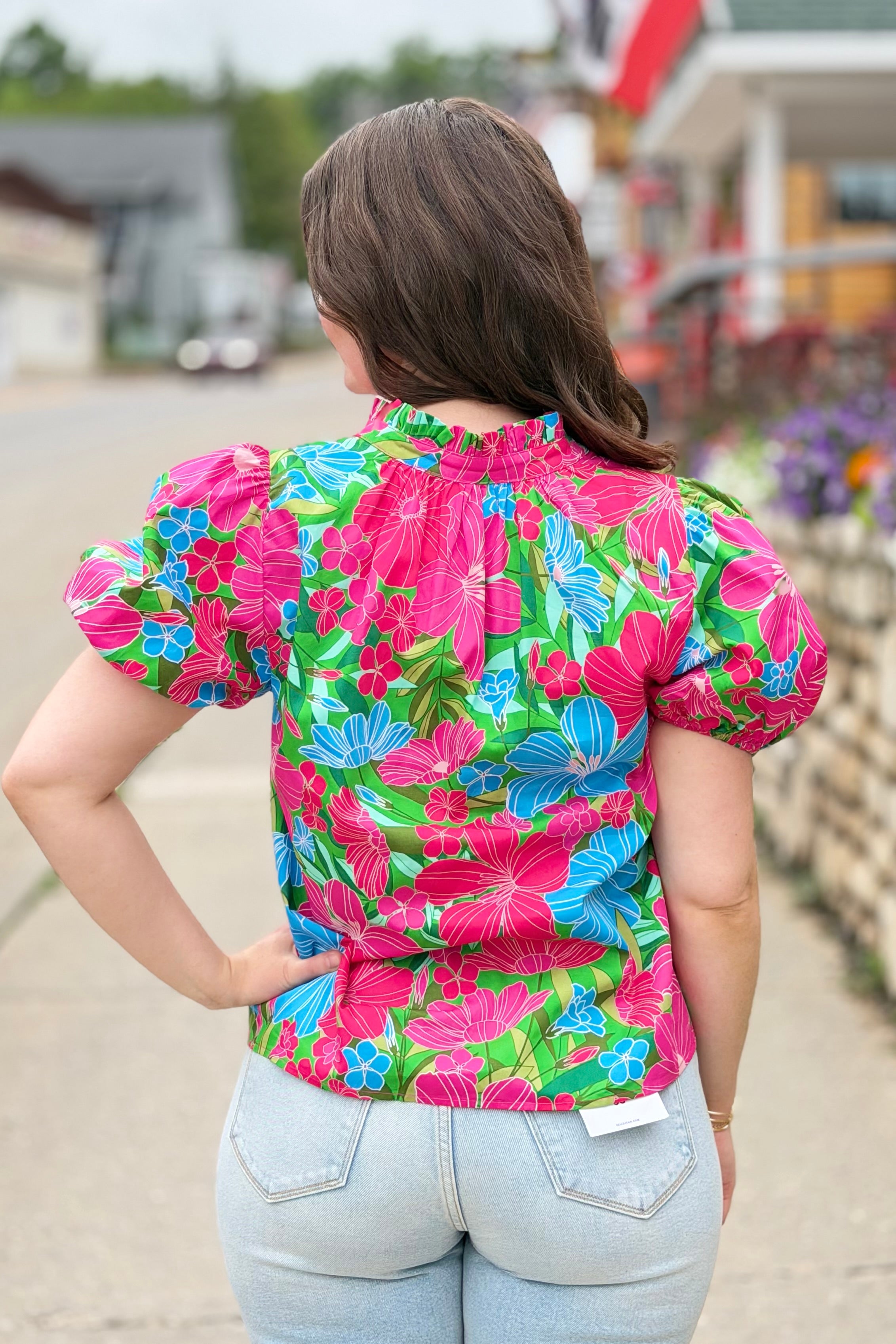 Josy Puff Sleeve Top Mervy Floral