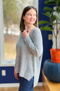 Lightweight Loose Fit Sweater - Grey