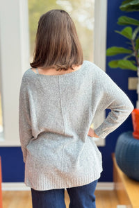 Lightweight Loose Fit Sweater - Grey