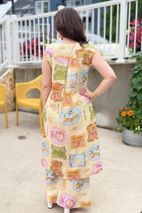 Printed Long Vest Duster