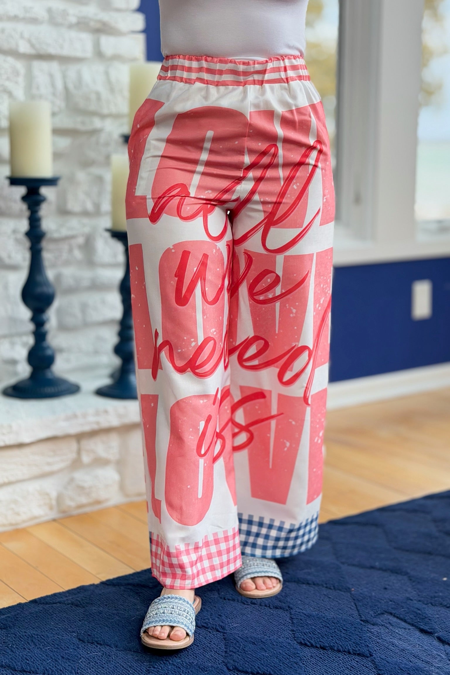 Summer Graffiti Print Pants