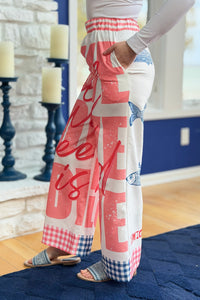 Summer Graffiti Print Pants