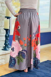 High Waist Flared Pocket Skirt