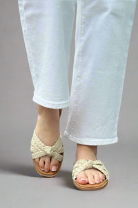 Richie Braided Slip On Sandal - Nude