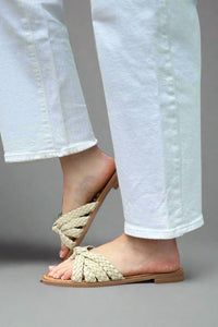 Richie Braided Slip On Sandal - Nude