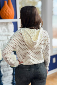 Zip Open Knit Cardigan - Off White