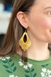 Marguerite Brass Earrings