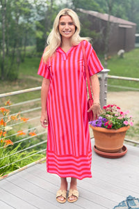 Striped Vacation Midi Dress