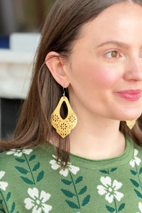 Marguerite Brass Earrings