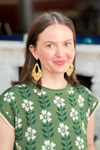 Marguerite Brass Earrings