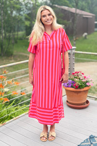 Striped Vacation Midi Dress
