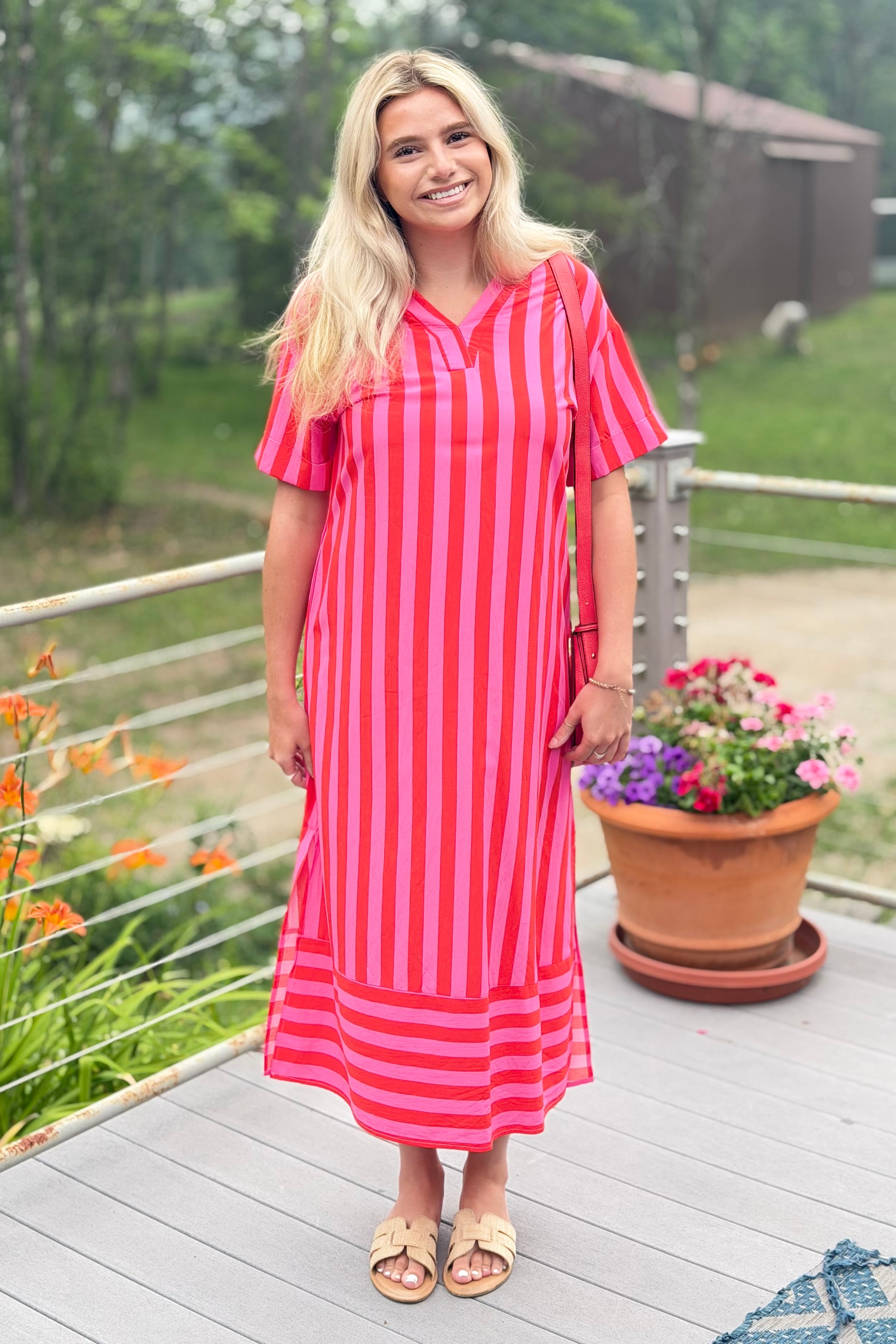 Striped Vacation Midi Dress