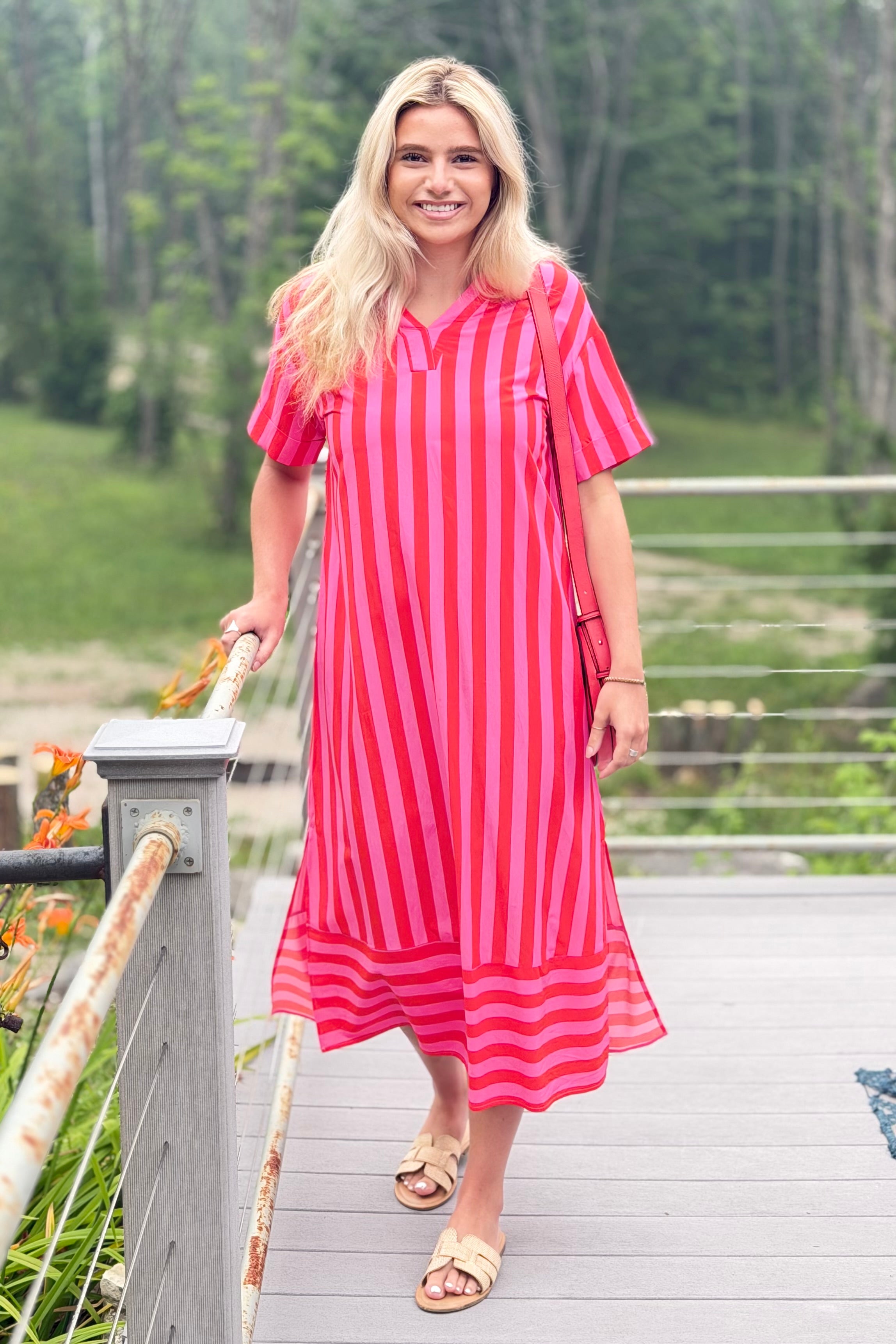 Striped Vacation Midi Dress