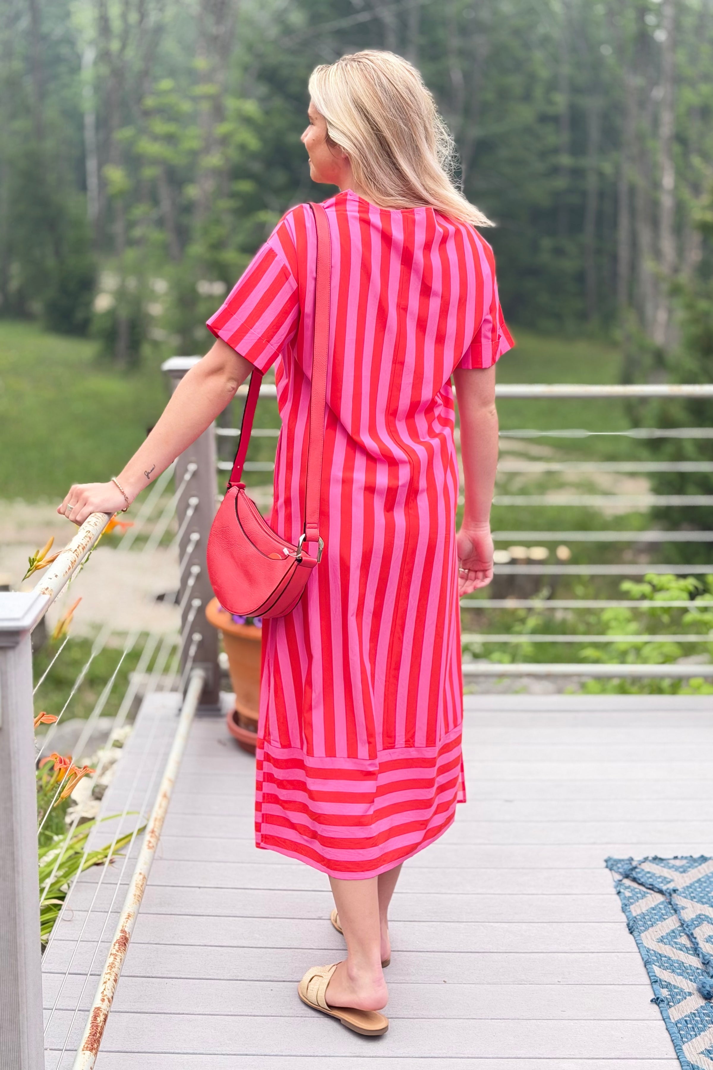 Striped Vacation Midi Dress