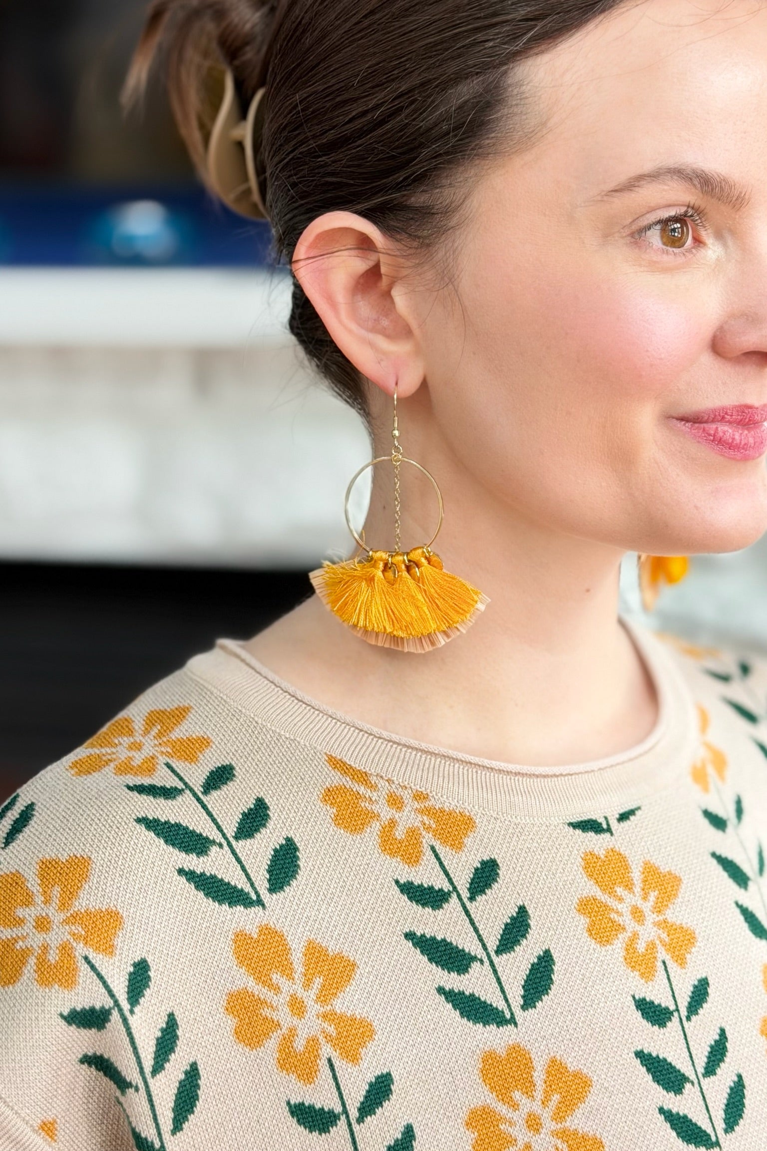Gold Tassel Earrings