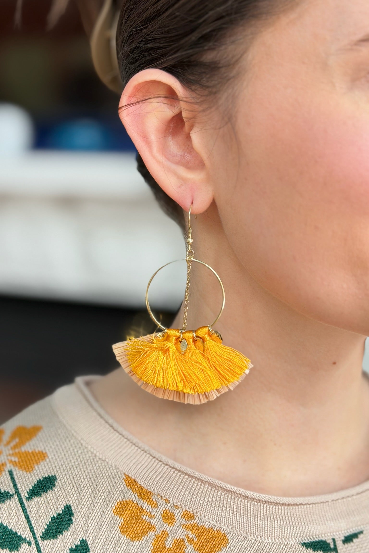 Gold Tassel Earrings
