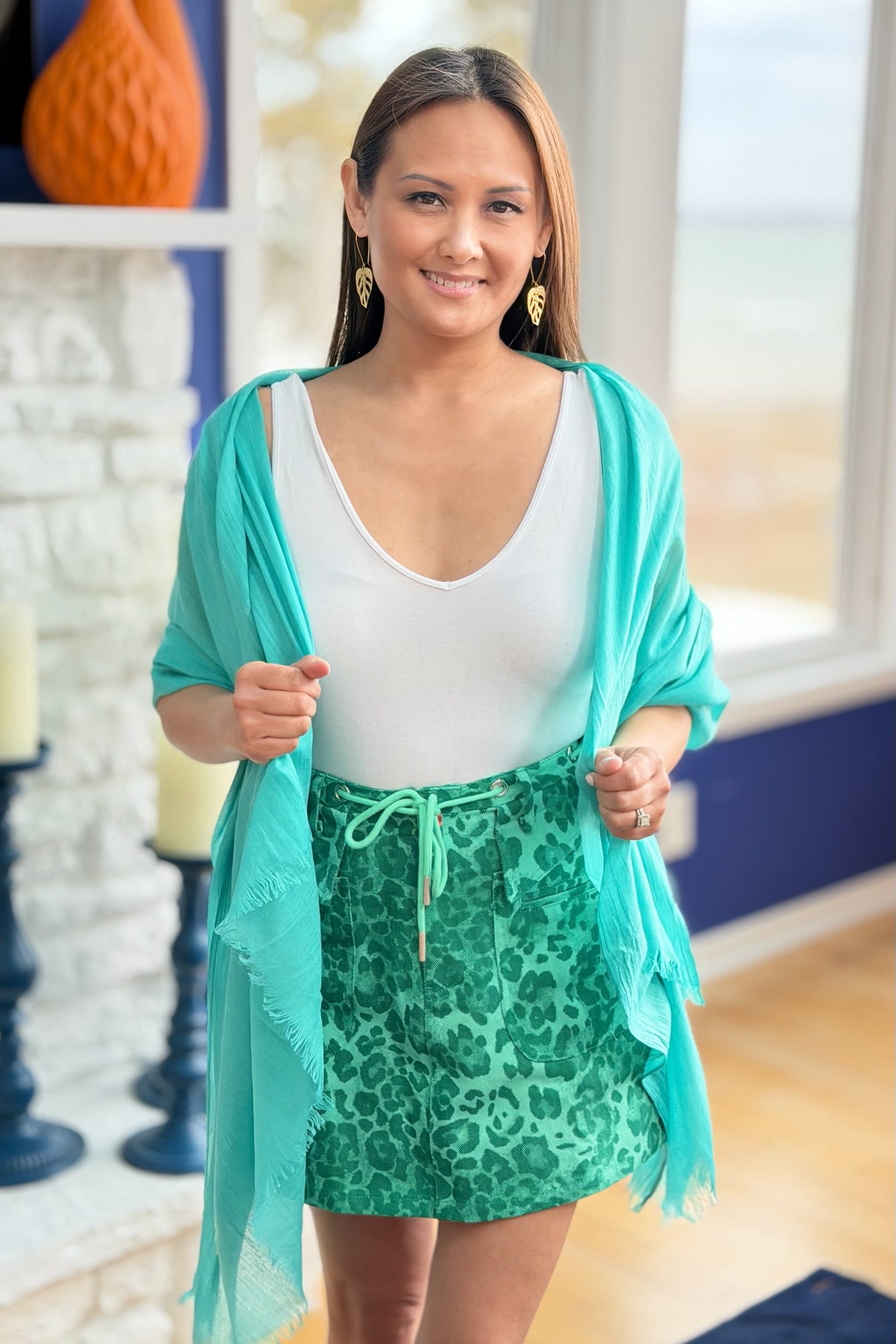 Solid Light Summer Scarf - Mint