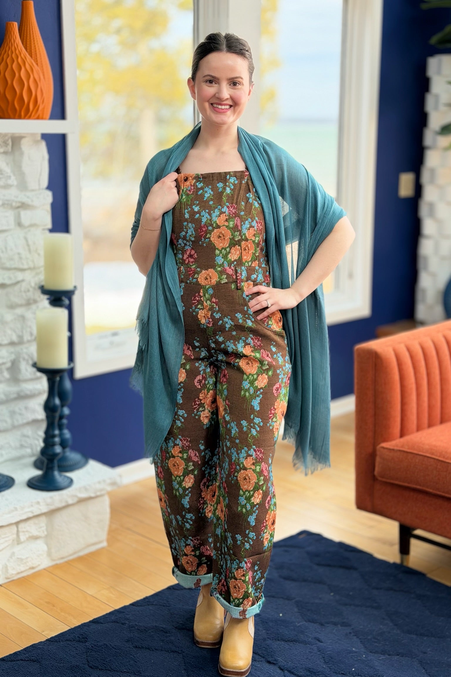 Solid Light Summer Scarf - Teal