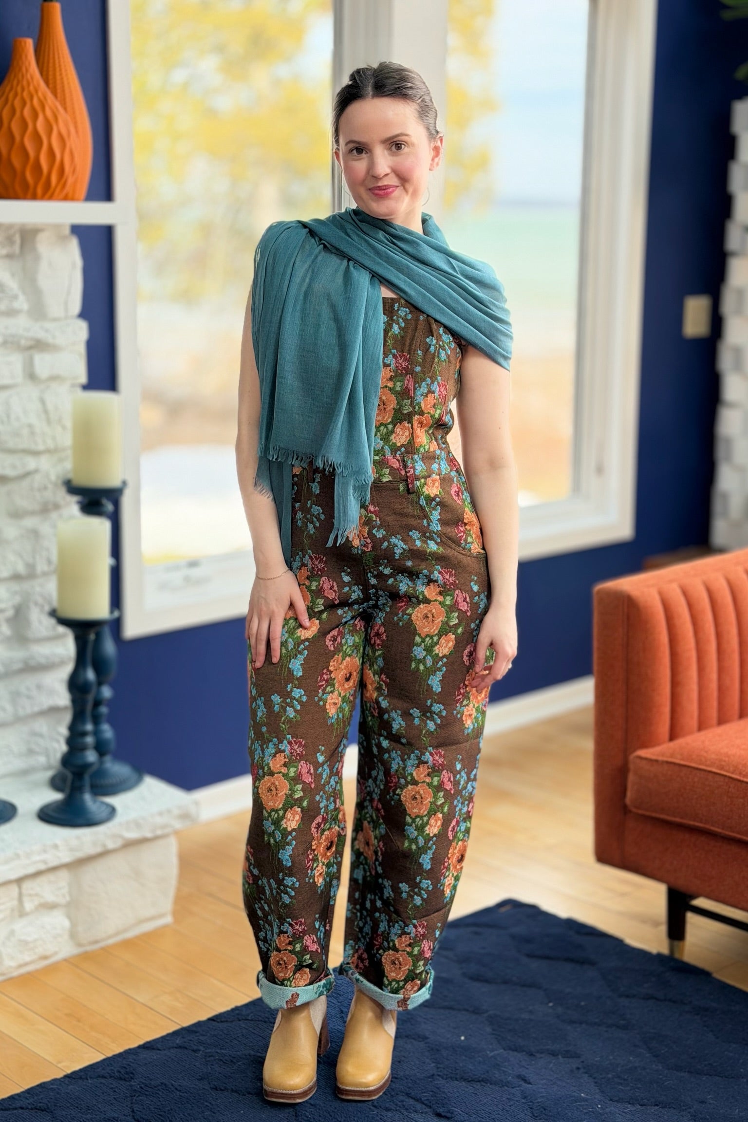 Solid Light Summer Scarf - Teal