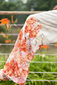 Eyelet Floral Cotton Pants
