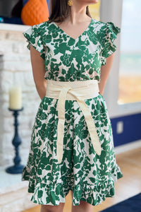 Butterfly Tie Belt Faux Leather - White