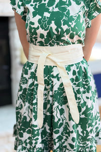 Butterfly Tie Belt Faux Leather - White