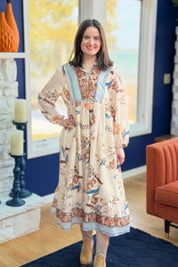 Flowy Boho Dress With Floral Print