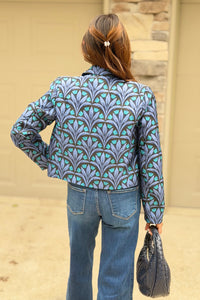 Aurra Jacquard Collared Jacket