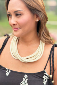 Multi Strand Rope Necklace - Champagne
