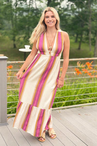 Halter Maxi - Natural Pink