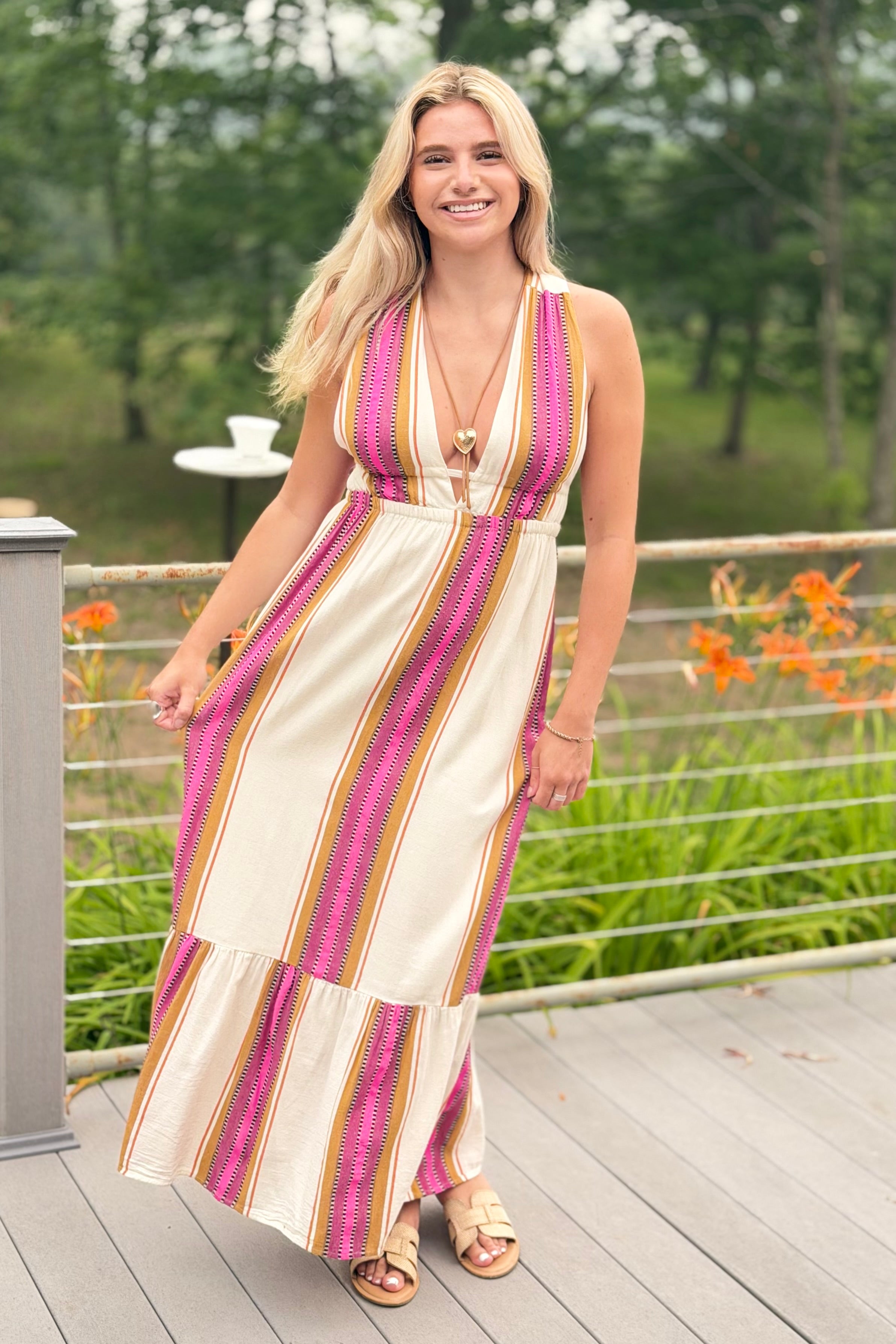 Halter Maxi - Natural Pink