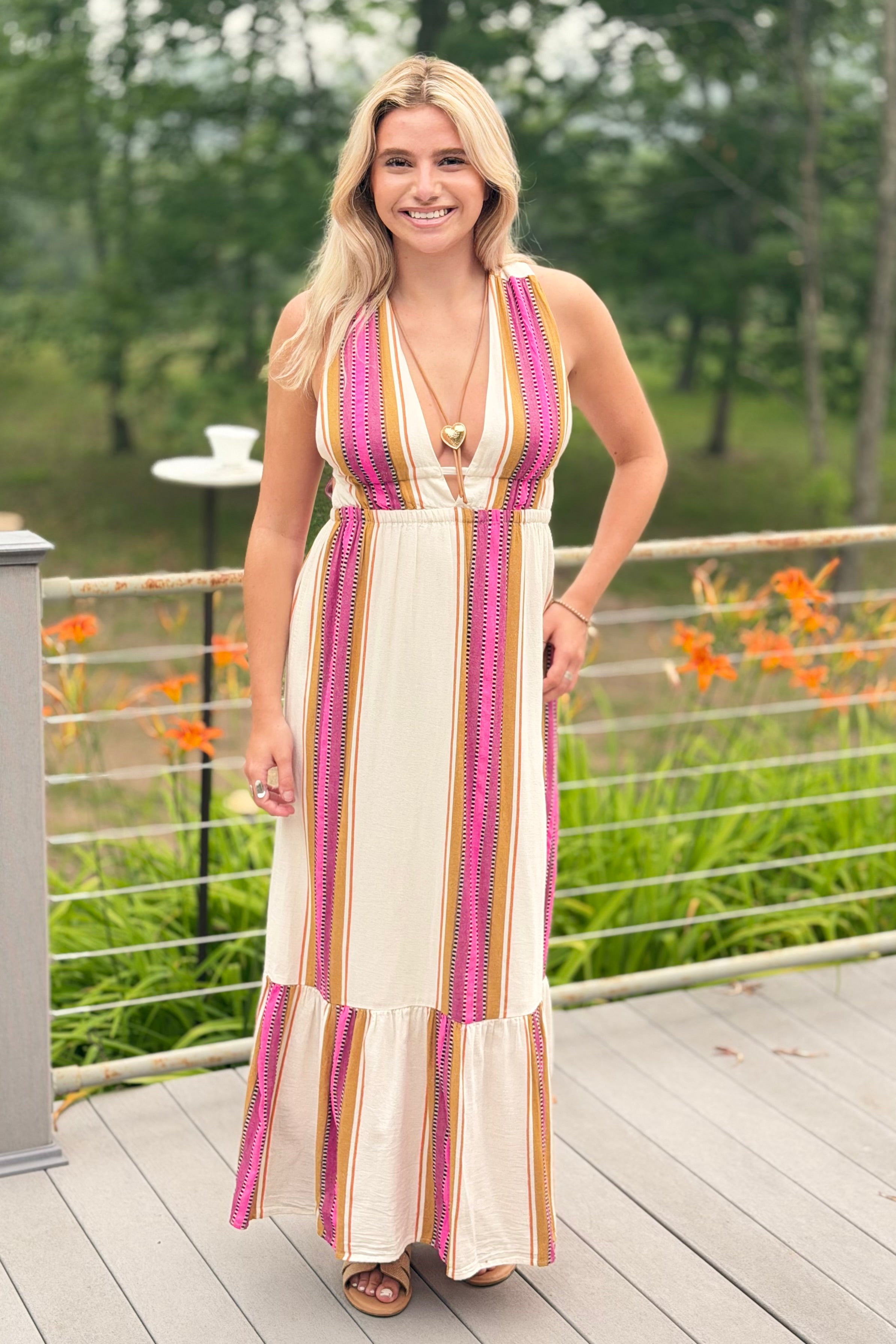 Halter Maxi - Natural Pink