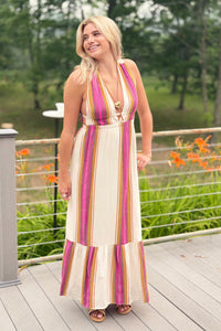 Halter Maxi - Natural Pink