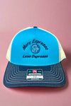 'More Espresso Less Depresso' Trucker - Blue