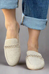 Slip On Style Flat Loafer - Tan