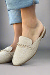 Slip On Style Flat Loafer - Tan