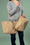Avi Classic Reversible Tote Tan