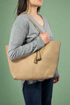 Avi Classic Reversible Tote Tan