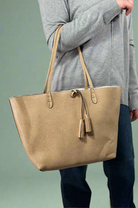 Avi Classic Reversible Tote Tan