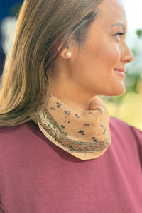Paisley Scarf Bandana - Mustard