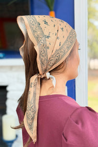 Paisley Scarf Bandana - Mustard