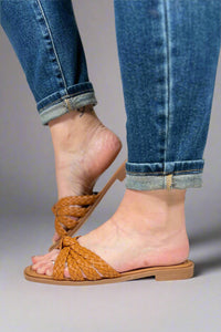 Richie Braided Slip On Sandal - Tan